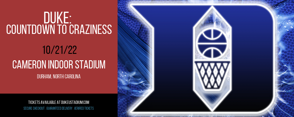 Duke: Countdown To Craziness at Cameron Indoor Stadium tickets Duke: Countdown To Craziness at Cameron Indoor Stadium