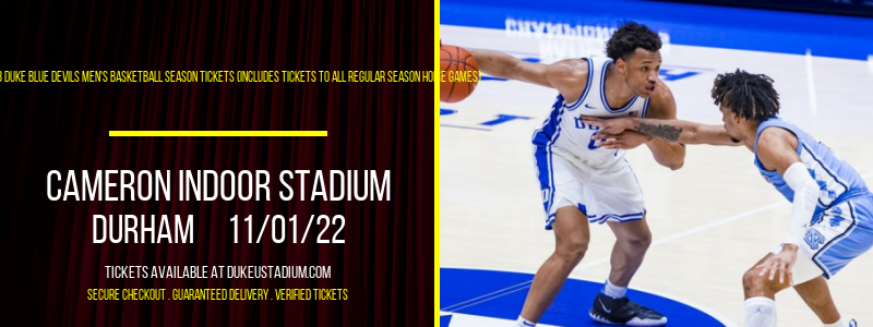2022-2023 Duke Blue Devils Men's Basketball Season Tickets (Includes Tickets To All Regular Season Home Games) at Cameron Indoor Stadium